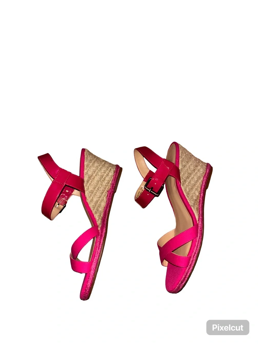 9 & Co. Fuchsia Strappy Block-Heel Sandals